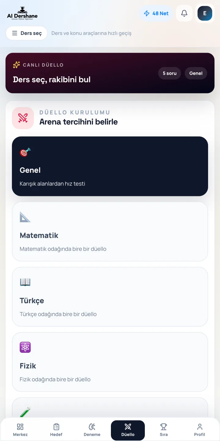 Aidershane canlı düello deneyimi