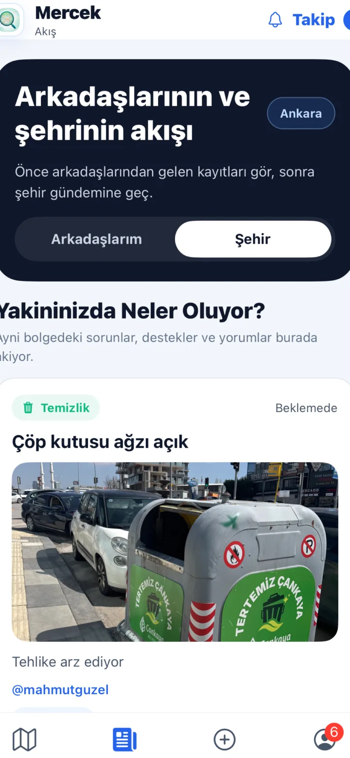 Fotoğraf ve konumla kent bildirimi oluşturma